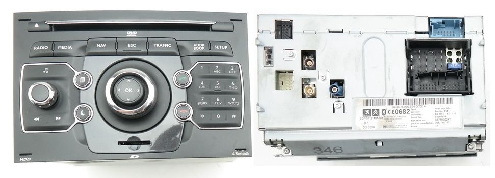 RADIO DVD NAVI BLUETOOTH SD HDD HARMAN BECKER 6467co0c5060351 HEAD UNIT NG4 MODEL NO BE 6467 EC 116 PSA PART 96779302XT COFOR 21491J02/ ZIE 1616964080