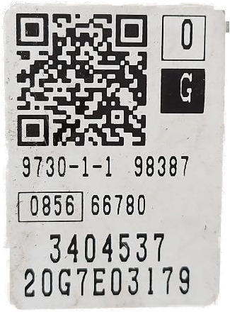ALS NIEUW 20GTBL 20G7E3404537 ATN8 AWF8G30 9838766780 1677592780 ZONDER ECU