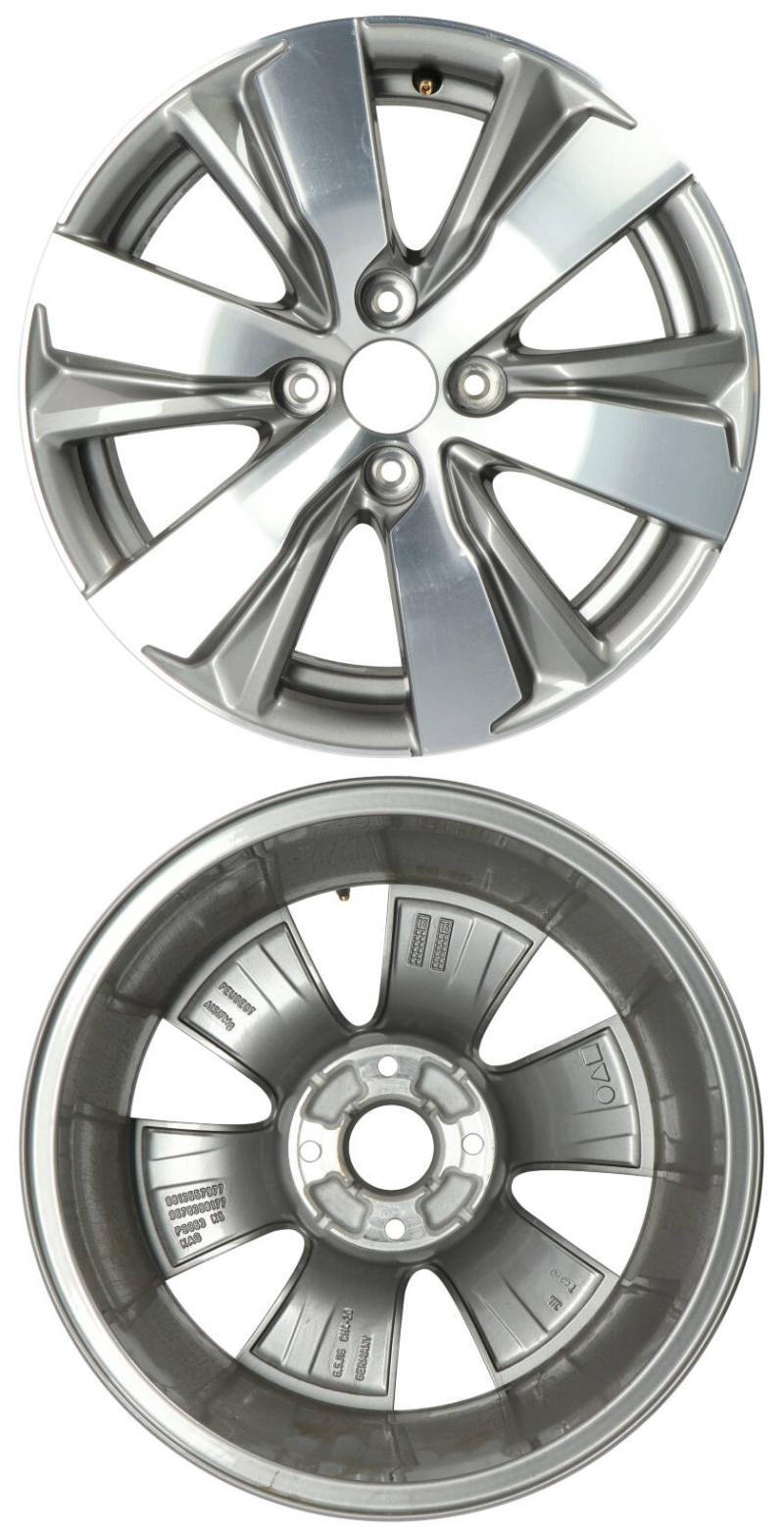 16 INCH/ ALU/ 4 GATS/ 6.5J16 CH4-20/ METALLIC HOOGGLANS A002 HAS GRIS DILIUM/ 9813557977 9678398177 PS063/ ZIE 96783981ZZ